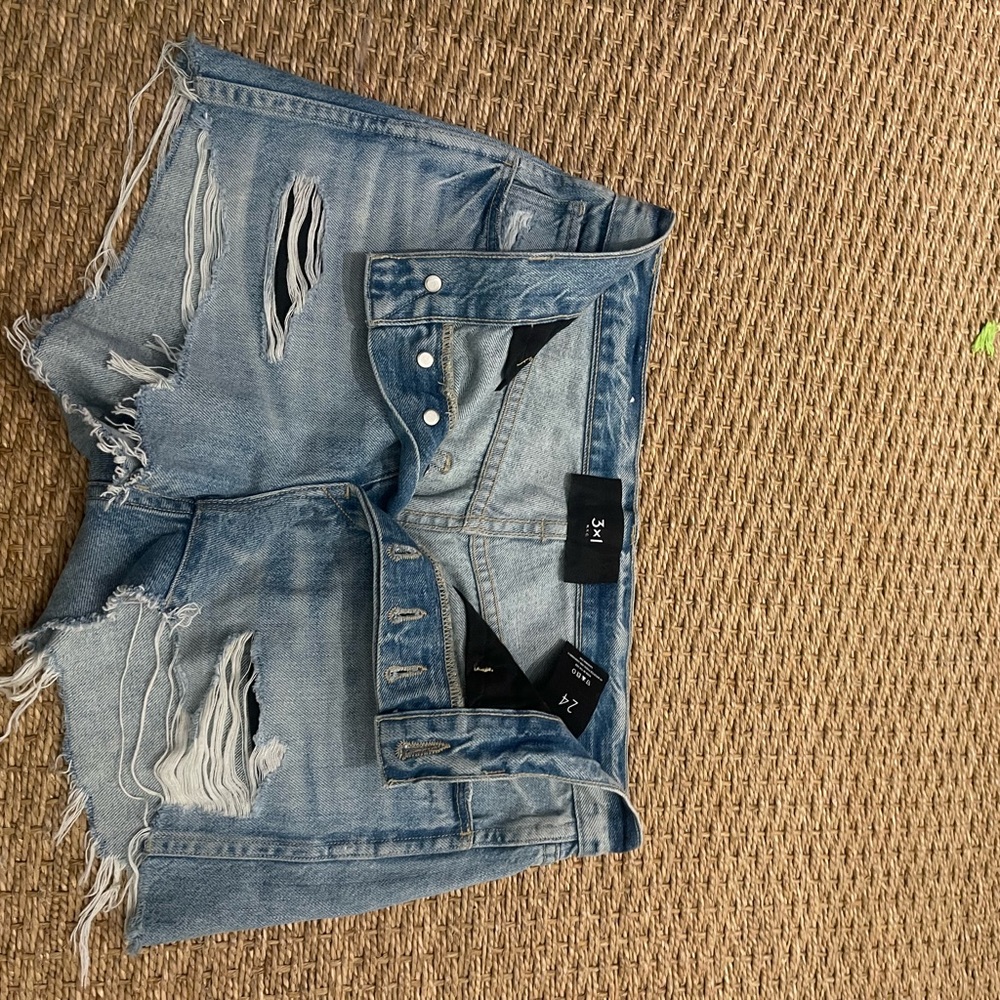 Cut off Jean shorts, size 24 (runs bigger), High end US brand 3 X 1